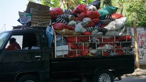 Garbage collection car Stock Photos