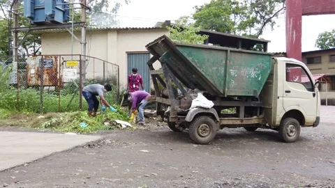 Garbage collection Stock Footage 135970491