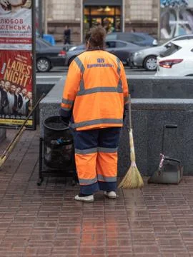 Garbage collection in Kiev Stock Photos