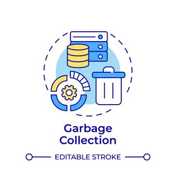 Garbage collection multi color concept icon Illustrazione stock