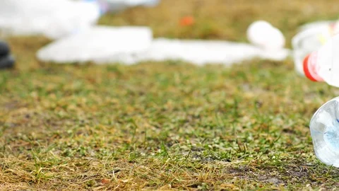 Garbage collection on site Video stock 105602556