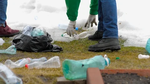 Garbage collection, volunteering Stock Footage 105717537