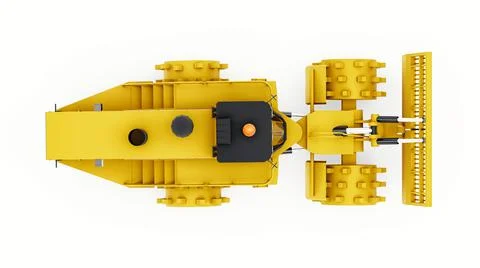 Garbage compactor machine for landfills. A special type of industrial bulldozer Stock-Illustration