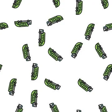 Garbage construction car vehicle vector seamless pattern Stock Illustration