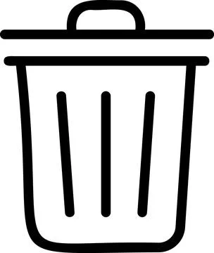 Garbage container bin for data cleaning action イラスト素材