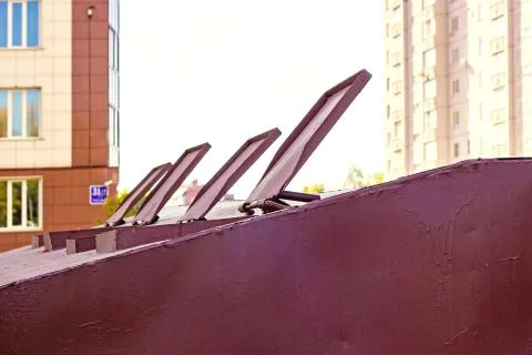 Garbage container in the city, garbage collection Foto stock