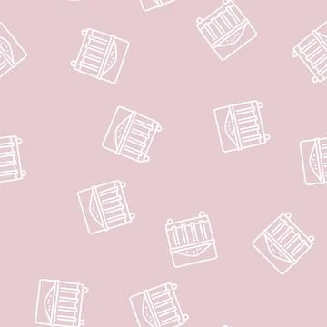 Garbage container line seamless pattern Illustrazione stock
