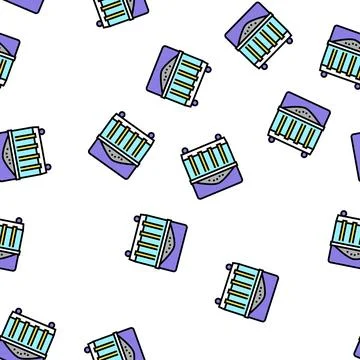 Garbage container vector seamless pattern Illustrazione stock