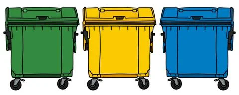 Garbage containers Stock Illustration