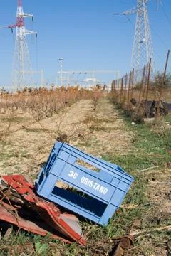 Garbage in countryside Stock Photos