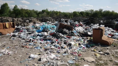 Garbage crisis, Garbage issue, Pollution concern Stock-Footage 325320125