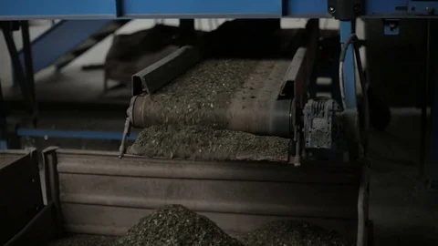 Garbage crumbling machine Stock Footage 72857172