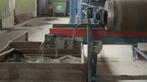 Garbage crumbling machine Stock Footage 72857254