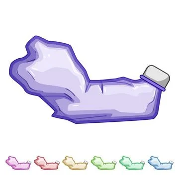 Garbage crumpled plastic bottle cartoon vector graphic Stock Illustration