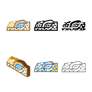 Garbage disposal color icon vector designs Stock Illustration