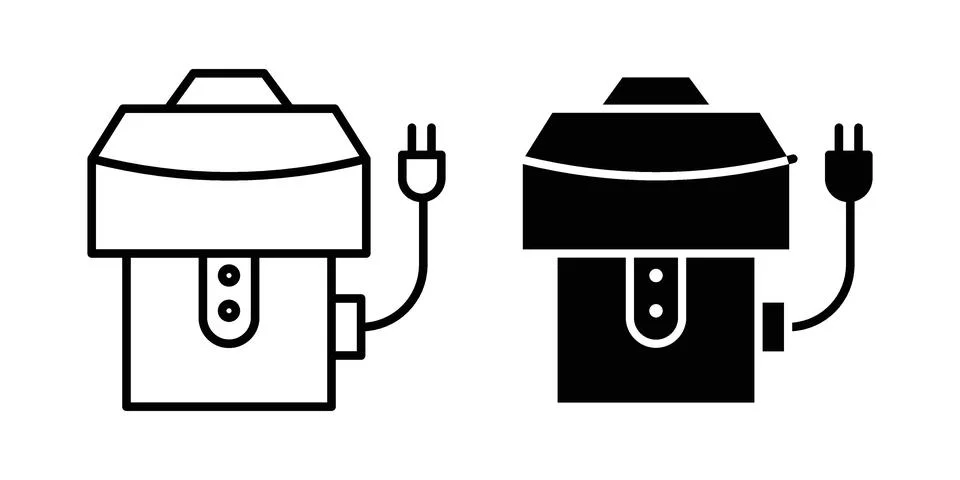 Garbage disposal icon set modern line and solid style collection. Stock Illustration