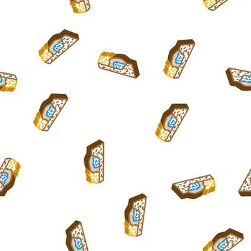 Garbage disposal isometric icon seamless pattern Stock Illustration