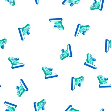 Garbage disposal isometric icon seamless pattern Stock Illustration