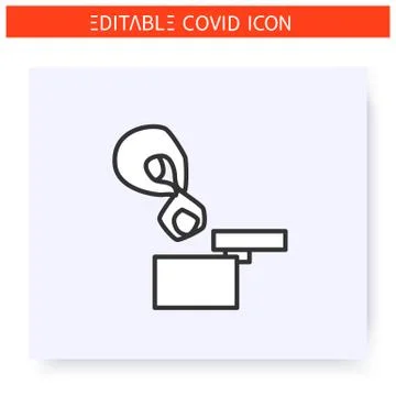 Garbage disposal line icon Stock Illustration