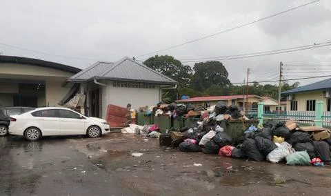 Garbage disposal without control Foto stock