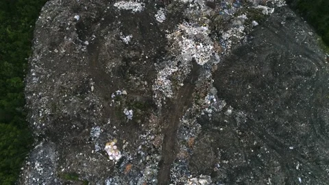 Garbage Dump Aerial View Stock Footage 91353748
