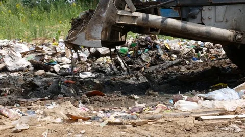 Garbage dump and truck Stock Footage 78452509