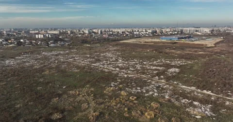 Garbage dump. City of Bucharest on hte background. Enviroment pollution concerns Stock Footage 198213081