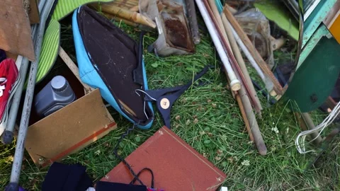 Garbage dump. environmental pollution problem excessive consumption Stock Footage 245808502