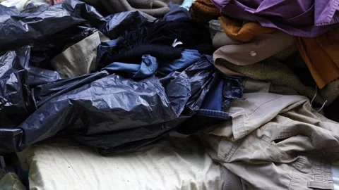 Garbage dump. environmental pollution problem excessive consumption Stock Footage 245808610