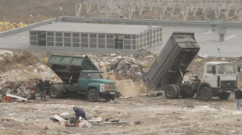 Garbage  dump Stock Footage 37334594