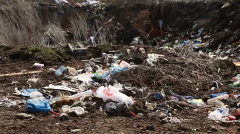 Garbage dump household waste Stock Footage 62023310