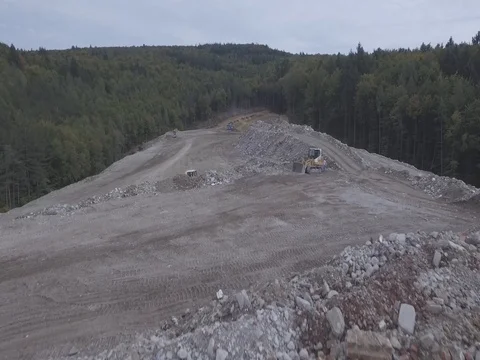 Garbage Dump / Junk Yard Aerial Shot Stock Footage 81468838