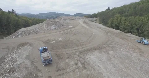 Garbage Dump / Junk Yard Aerial Shot 動画素材 81468858