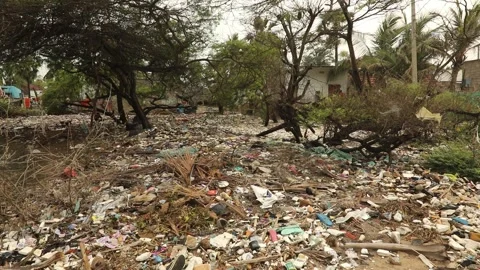 Garbage dump at landfill Stock Footage 301211235