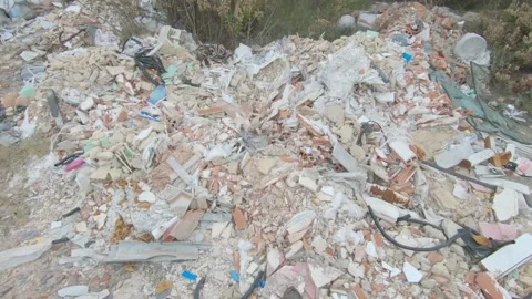 The garbage dump in nature, close up Stock-Footage 170068130