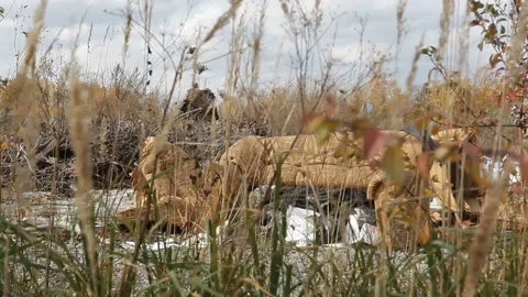 Garbage dump. The old broken sofa was thrown into the field. Stock Footage 163492273