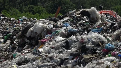Garbage dump. People will take out the garbage.Uzhhorod. Ukraine - June 22, 2020 Vídeos de archivo 143909892