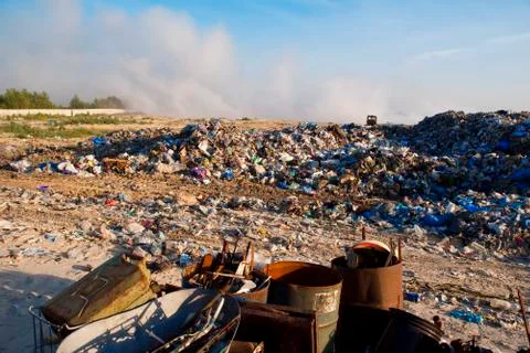 Garbage dump Stock Photos