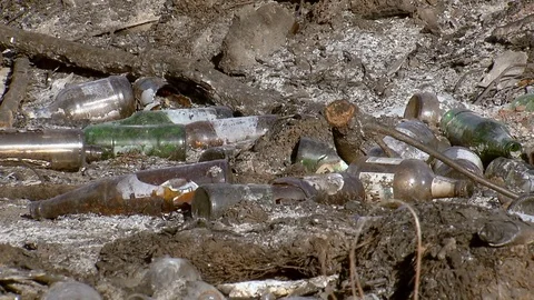 A garbage dump pollutes the environment Stock Footage 81623299