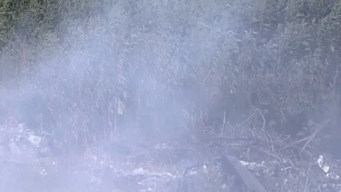 A garbage dump pollutes the environment Stock Footage 81624457