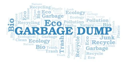 Garbage Dump word cloud. イラスト素材