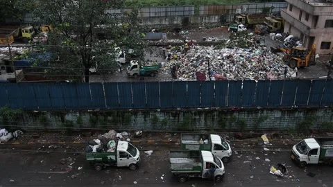 Garbage-dumpyard-india Video stock 141107966