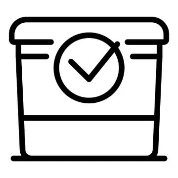 Garbage eco box icon, outline style Stock-Illustration