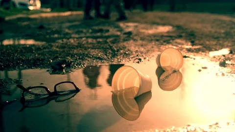 Garbage on the floor Stock Footage 102682432