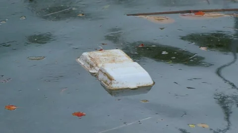 Garbage as a foam Stock Footage 64099899