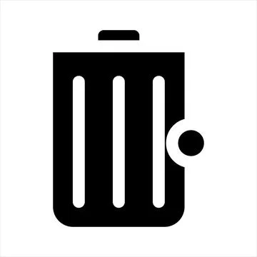 Garbage glyph icon vector illustration isolated on white background Illustrazione stock