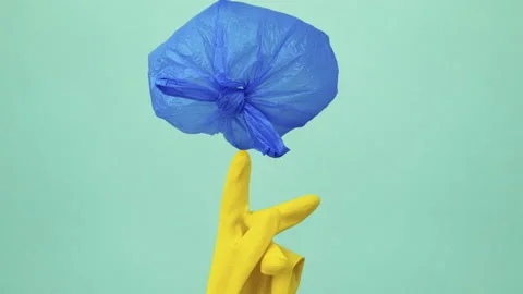 Garbage on green background 動画素材 131717124