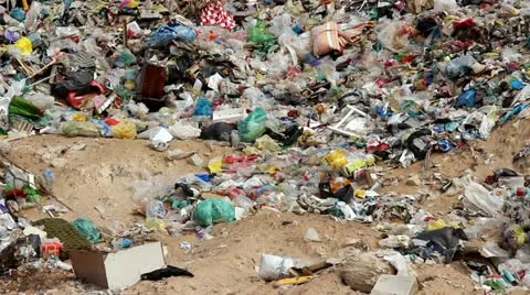 Garbage on the ground Stock Footage 12240911