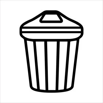 Garbage icon or modern line symbol. Vector line art and icon design with bo.. Stock Illustration