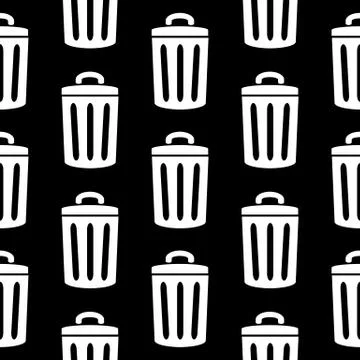Garbage icon seamless pattern 스톡 일러스트